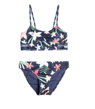 Load image into Gallery viewer, Roxy “Vacay For Life” Cropped Bikini: Size 7 to 12 Years