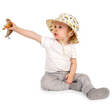 Load image into Gallery viewer, Jan & Jul Gro-with-me Cotton Grow with Me Bucket Floppy Hat in Little Diggers Print: Sizes S to XL