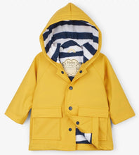Load image into Gallery viewer, Hatley Yellow With Navy Stripe Lining Splash Jacket for Baby : Size 9M to 24M