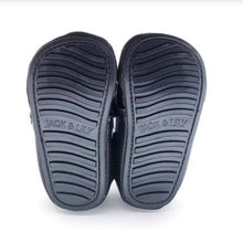 Load image into Gallery viewer, Jack & Lily Grey and Black Leather Baby Boy Sneakers : Sizes 0m to 36m