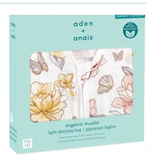 Load image into Gallery viewer, Aden & Anais Earthly Organic Muslin Sleepsack (Tog 1.0) in Earthy Floral Print