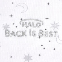 Load image into Gallery viewer, Halo Sleep Swaddle Sleep Sack in “Midnight Moons Gray” : Size NB TOG 1.5