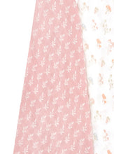 Load image into Gallery viewer, Aden + Anais Silky Soft Muslin Cotton Swaddle Blanket in Pink with White Leaves Print