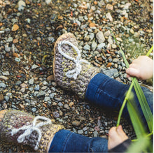 Load image into Gallery viewer, Huddy Buddies Narwal Knitted Baby Shoes: Size 0M to 2Y,