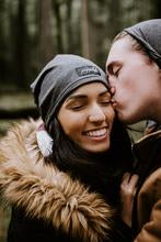 Load image into Gallery viewer, Peggalish Bamboo Cotton Beanie in Charcoal : Sizes NB to Adult