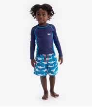 Load image into Gallery viewer, Hatley Hawaiian Ocean Long Sleeve Rash-guard: Size 2 to 12 Years