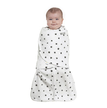 Load image into Gallery viewer, Halo Grey Twinkle Stars Newborn Fleece Sleep Sack Swaddle