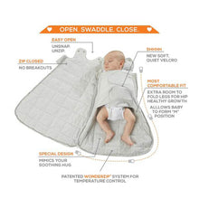 Load image into Gallery viewer, Gunamuna Premium Swaddle Sleepsack In Heather Grey : Size NB to 3M