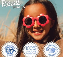 Load image into Gallery viewer, Real Shades “Bloom” Sunglasses in White : Size Toddler 2+