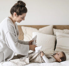 Load image into Gallery viewer, GunaMuna Quilted 2.6 TOG Bamboo Premium Duvet Sleepsack in “Twinkle” : Sizes 3m to 36m