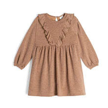 Load image into Gallery viewer, Deux Par Deux Gold Glitter Dress with Frill: Size 3 to 12 Years