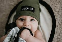 Load image into Gallery viewer, Peggalish Bamboo Cotton Beanie in Pine : Sizes NB to Adult