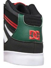 Load image into Gallery viewer, DC High Top EV Black/White/ Green Shoes: Size 10 to 7