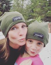 Load image into Gallery viewer, Peggalish Bamboo Cotton Beanie in Pine : Sizes NB to Adult