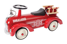 Load image into Gallery viewer, Schylling Metal Ride On Fire Truck