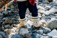 Load image into Gallery viewer, Huddy Buddies Brown Owl Knitted Baby Shoes: Sizes 0M to 24M