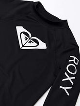 Load image into Gallery viewer, Roxy Girl's Whole Hearted Long Sleeve UPF 50  Rashguard in Black : Sizes 8 to 16 Years