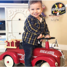 Load image into Gallery viewer, Schylling Metal Ride On Fire Truck