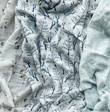 Load image into Gallery viewer, Aden + Anais Silky Soft Muslin Cotton Swaddle Blanket in Woodland Trees Print