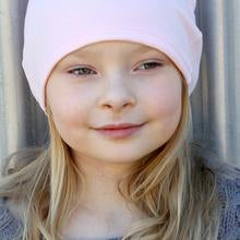Load image into Gallery viewer, Peggalish Bamboo Cotton Beanie in Blush : Sizes NB to Adult