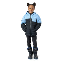 Load image into Gallery viewer, Nano Puffer Jacket in Black/Blue: Size 12M to 14 Years