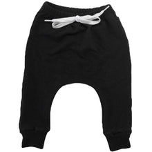 Load image into Gallery viewer, Portage and Main Drawstring Joggers in Black : Sizes 0/6M to Youth Small