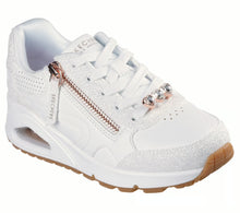Load image into Gallery viewer, Skechers “Gem Style” Sneakers in White: Size 10 to 4
