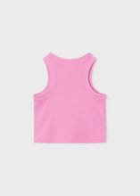 Load image into Gallery viewer, Mayoral Ribbed Tank Top in Pink with Crystals Detail: Size 3 to 7 Years
