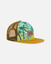 Load image into Gallery viewer, Deux Par Deux Baseball Cap “Palm Tree” Print : Size 3/6 Years to 7/12 Years
