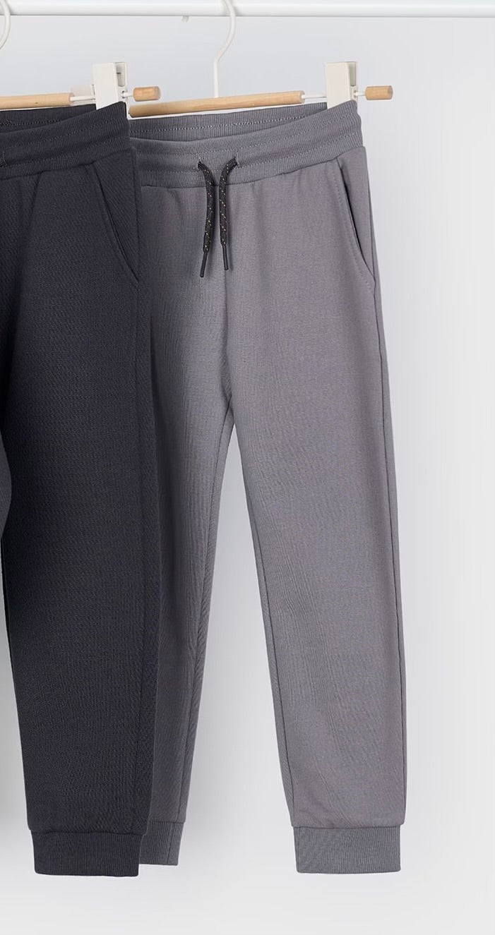 Mayoral Boys Jogger Pants in Grey with Black Pockets: Size 2 to 9