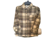 Load image into Gallery viewer, Dirkje Long Sleeved Plaid Shirt in Sand: Size 12M to 6 Years
