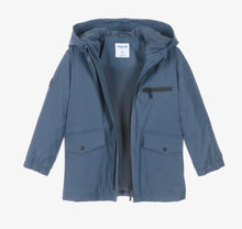 Load image into Gallery viewer, Mayoral Hooded Raincoat with Fleece Lining in Dark Blue: Size 6 to 10

