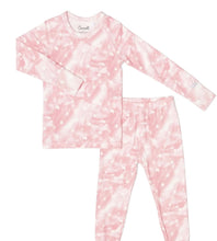 Load image into Gallery viewer, Coccoli Pink With White Stars Tie Dye Pajama Set: Size 2 to 14 Years

