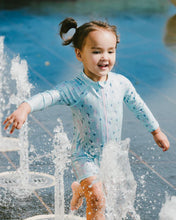 Load image into Gallery viewer, Deux Par Deux Baby Boy One Piece Rashguard Swimsuit Baby Glitter Seahorse Print: Size 3/6M to 3/4 Years

