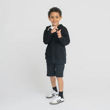 Load image into Gallery viewer, Mini Mioche Cozy Zip Hoodie in Black: Size 1/2 to 13/14
