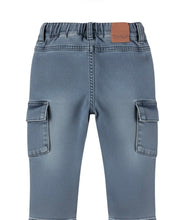 Load image into Gallery viewer, Denim Cargo Pants: Size 12M to 6 Years

