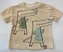 Load image into Gallery viewer, MID Baby Boy Crocodile Shirt Print in Sand: Size 3/6M to 24M
