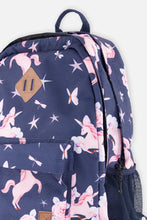 Load image into Gallery viewer, Deux Par Deux Backpack Sparkled Unicorns Print
