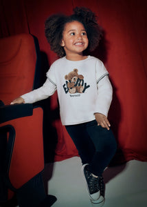Mayoral Girls Velvet Leggings in Black : Size 2 to 9