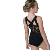 Load image into Gallery viewer, Danz in Motion “Darby” Lace Back Leotard in Black
