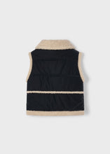 Load image into Gallery viewer, Mayoral Black Sherpa Vest: Size 3 to 9 Years

