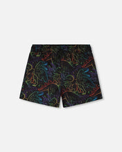 Load image into Gallery viewer, Deux Par Deux Boys Gradient Line Dinosaurs Print Swim Shorts: Size 2/3 to 9/10
