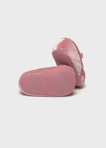 Mayoral Baby Girl Velvet Mary Jane Shoes in Pink: Size Newborn to 11
