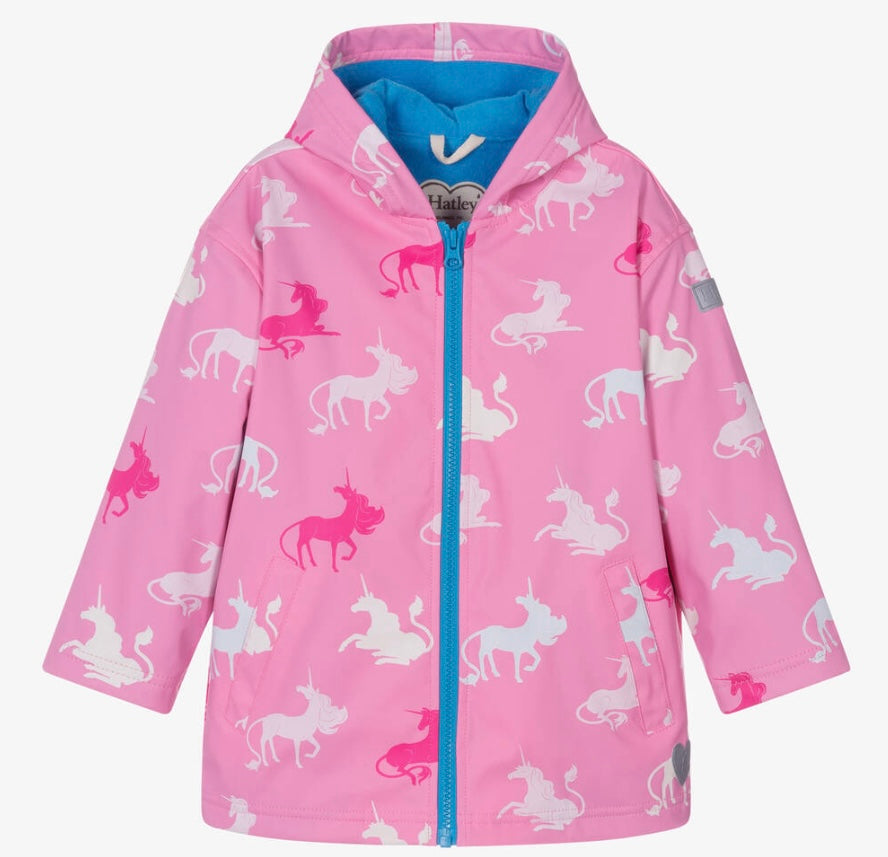 Hatley Mystical Unicorns Zip Up Splash Jacket: Size 2 to 12 Years