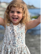Load image into Gallery viewer, Vignette “Tilly” Dress in Blue Flower: Size 2 to 8 Years
