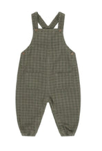 Load image into Gallery viewer, Minymo Baby Moss Green Corduroy Overalls in Checked Print: Size 1M to 24M
