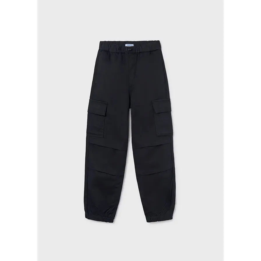 Mayoral Unisex Cargo Pants in Black: Size 8 to 18