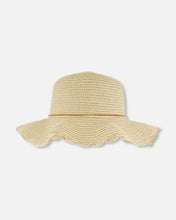 Load image into Gallery viewer, Deux Par Deux Straw Hat with Flower Detail
