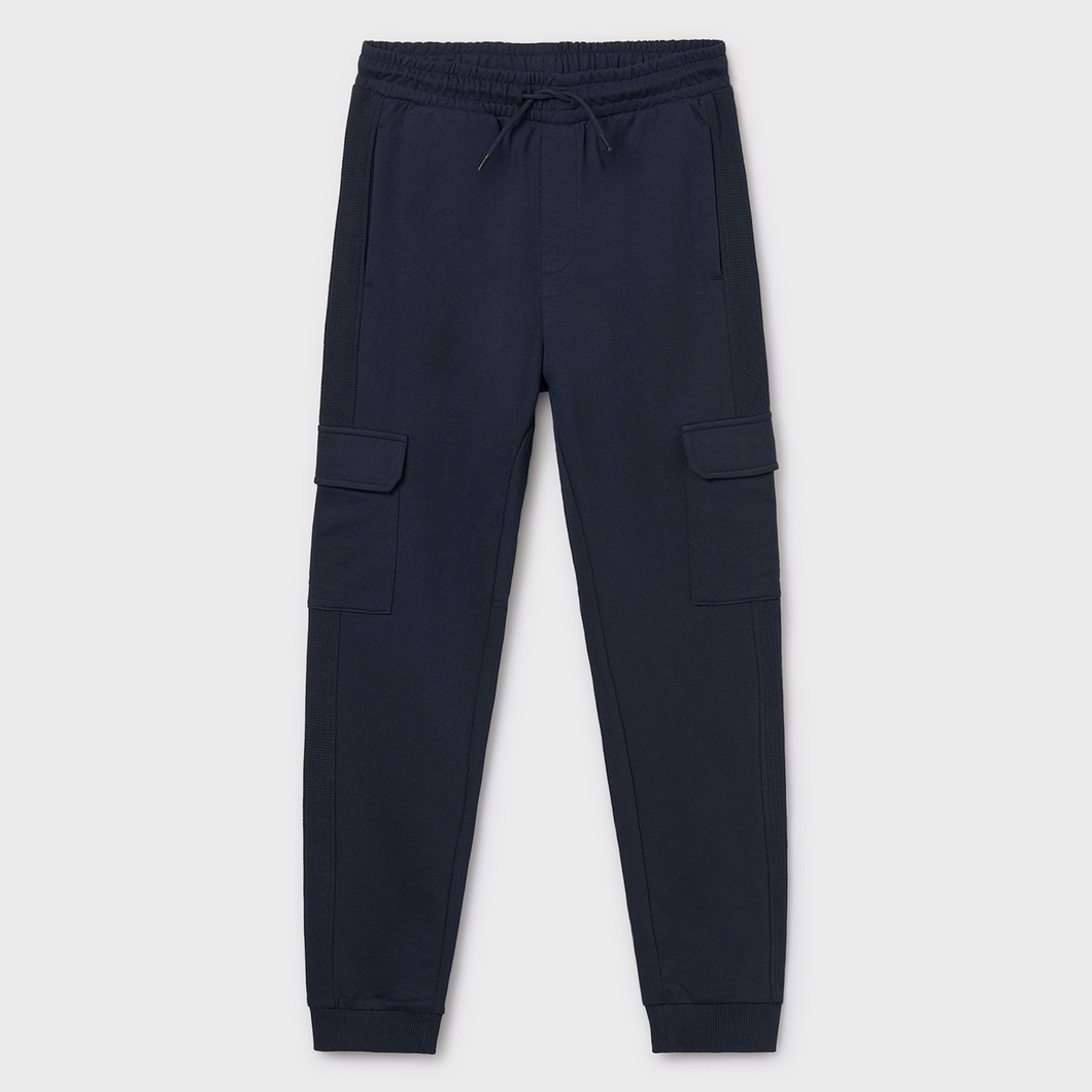 Mayoral Cargo Joggers in Merino Blue: Size 8 to 18