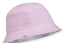 Load image into Gallery viewer, XS Unified Kids Reversible 100% Cotton Bucket Hats in Dusty Pink Floral: Size O/S Fits 2 to 8 Years
